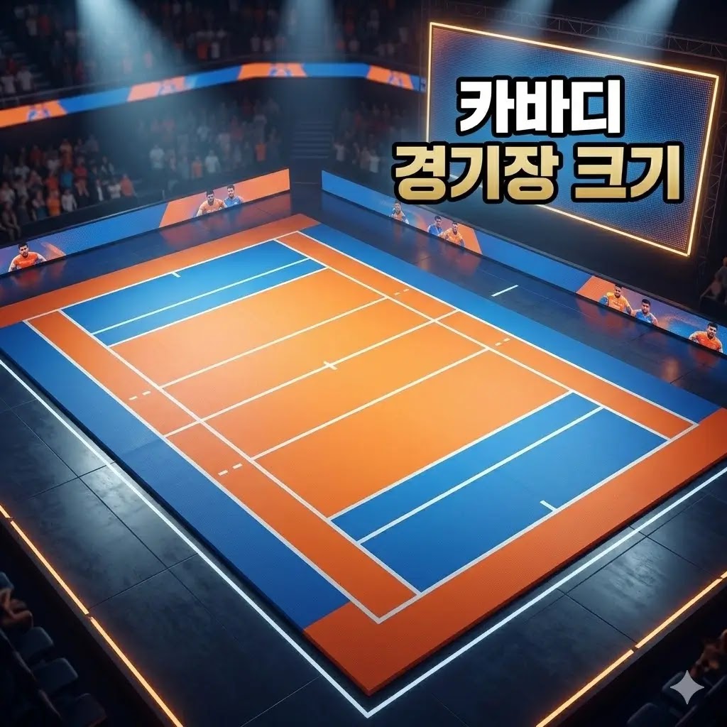 카바디 경기장은 얼마나 클까요