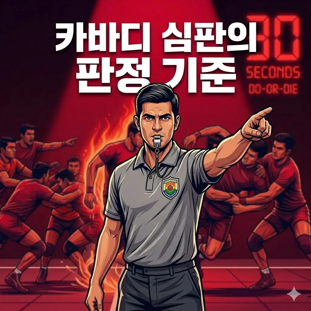 카바디에서 심판은 무엇을 보고 판정할까