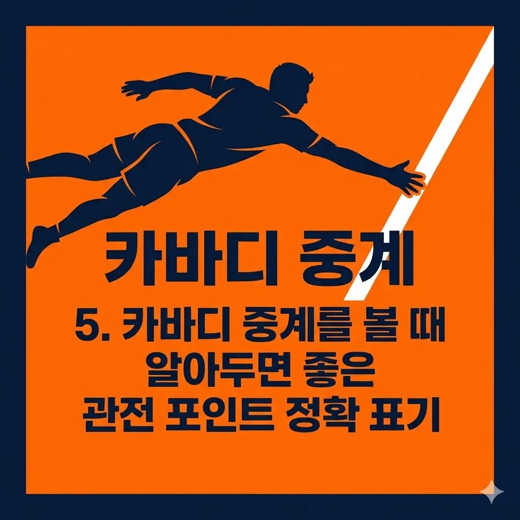 카바디 중계를 볼 때 알아두면 좋은 관전 포인트